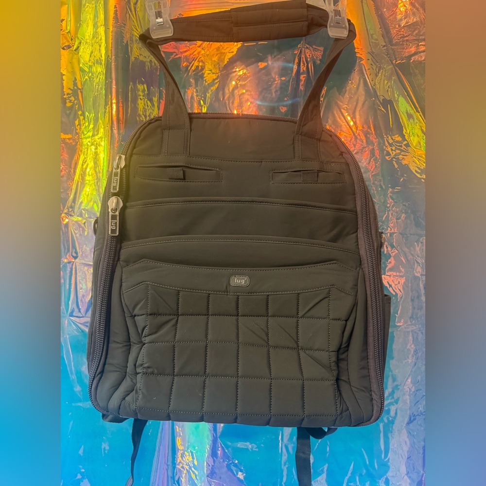 Lug Charcoal Quilted Backpack